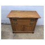 Vtg. Oak Wash Stand