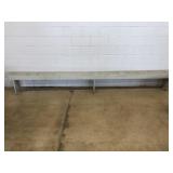 Gray Painted Porch Bench