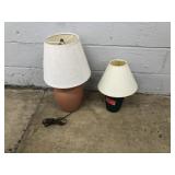 (2) Various Pottery Table Lamps