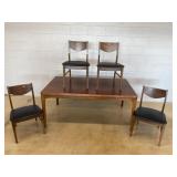 5 Pc. Mid Century Table & 4 Chairs