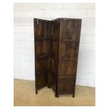 Wooden Raised Panel 3-part Dressing Screen