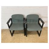(2) Upholstered Arm Chairs