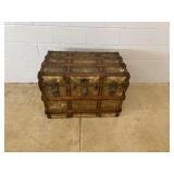 Vtg. Flat Top Steamer Trunk