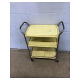 Vtg. 3-tier Metal Serving Cart