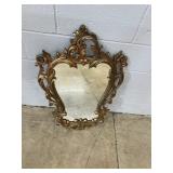 Modern Plastic Gilt Framed Decorative Mirror