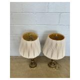 (2) Brass Heavy Duty Table Lamps