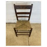 Antique Rush Seat Painted Side Chair