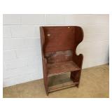 Wooden High Back Bench