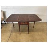 Antique Sheraton Drop Leaf 1-drawer Table