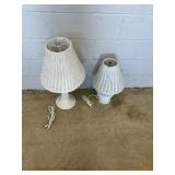 2 Wicker Table Lamps