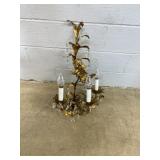 Electric Gilt Painted Metal Cherub Sconce