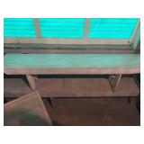 Vtg. Homemade Wooden Painted Bench