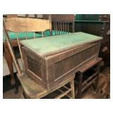 Homemade Wooden Storage Box w/ Contents