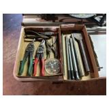 3 Boxes - Concrete Star Drills, Tin Snips, etc.