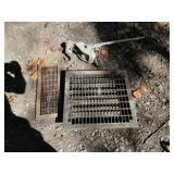(2) Vtg. Cast Iron Floor Grates & Comealong