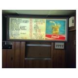 Plastic Coca Cola Lighted Menu Board