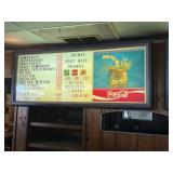 Plastic Coca Cola Lighted Menu Board