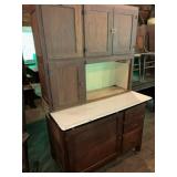 Vtg. Hoosier Style Enameled Kitchen Cabinet