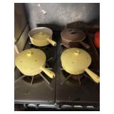 4 Pc. of Unmatched French Enameled Cast Iron