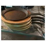 (4) Oval Cast Iron Serving Skillets