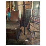 Vtg. Oak Plant Stand & Clothes Tree