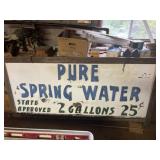 Homemade Pure Spring Water Double-sided Sign