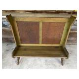 Vtg. Wooden High Back Booth Bench