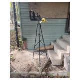 Sheet Metal Cutout Weathervane of Outhouse