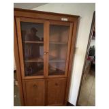 Homemade Corner Cupboard w/ 2 Glazed Doors