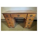 Maple Double Pedestal Desk