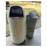 Vtg. Metal Bullet Trash Can