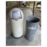 Vtg. Metal Bullet Trash Can
