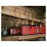 Metal and Plastic Fuel Cans