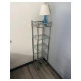 Metal Framed Storage Shelf with Table Light