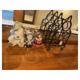 Wine Rack with Snow Globes