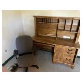 Simulated Wood Desk with Office Chair