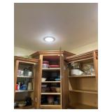 (3) Cabinets of Mugs, Tumblers, Storage