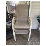 (6) Metal Framed Patio Chairs