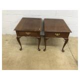 (2) Stickley 1-drawer End Tables