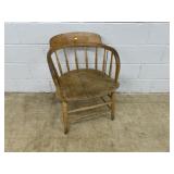 Vtg. Barrel Back Armchair