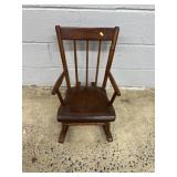 Plank Seat Vtg. Childs Rocking Chair