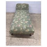 Vtg. Floral Upholstered Chaise Lounge
