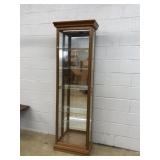 Mirrored Back Lighted Curio Cabinet