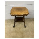 Vtg. Shaped Top Parlor Table