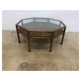 Octagon Glass Top Coffee Table