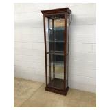 Lighted, Mirrored Back Curio Cabinet