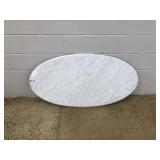 Oval White Marble