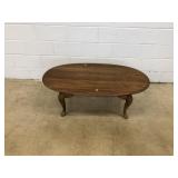 Oak Queen Anne Style Oval Coffee Table