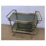 Brass Rolling Serving Cart
