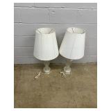 (2) Glass Table Lamps